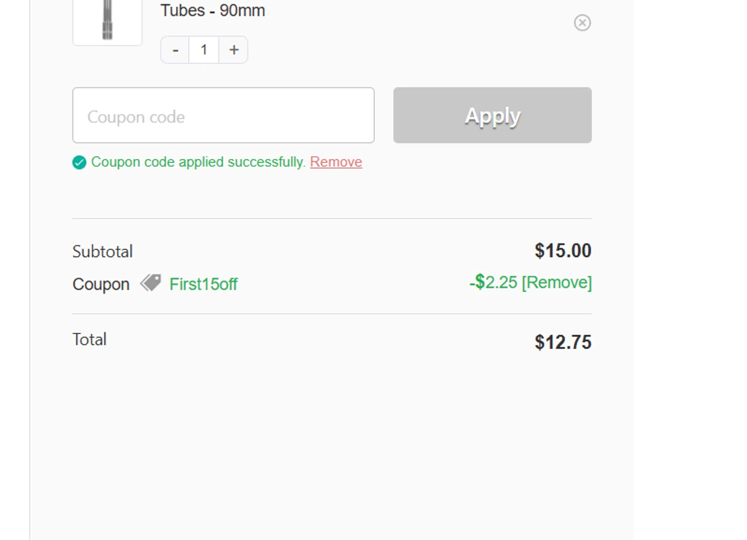Weed.com promo code screenshot showing code FIRST15OFF applied at Weed.com checkout page. Uploaded by SimplyCodes community member ValueHawk9995 on Jan 14, 2026