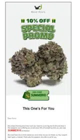 Weed-Deals coupon verification screenshot