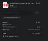 KATELYNSTREETMAN coupon verification screenshot