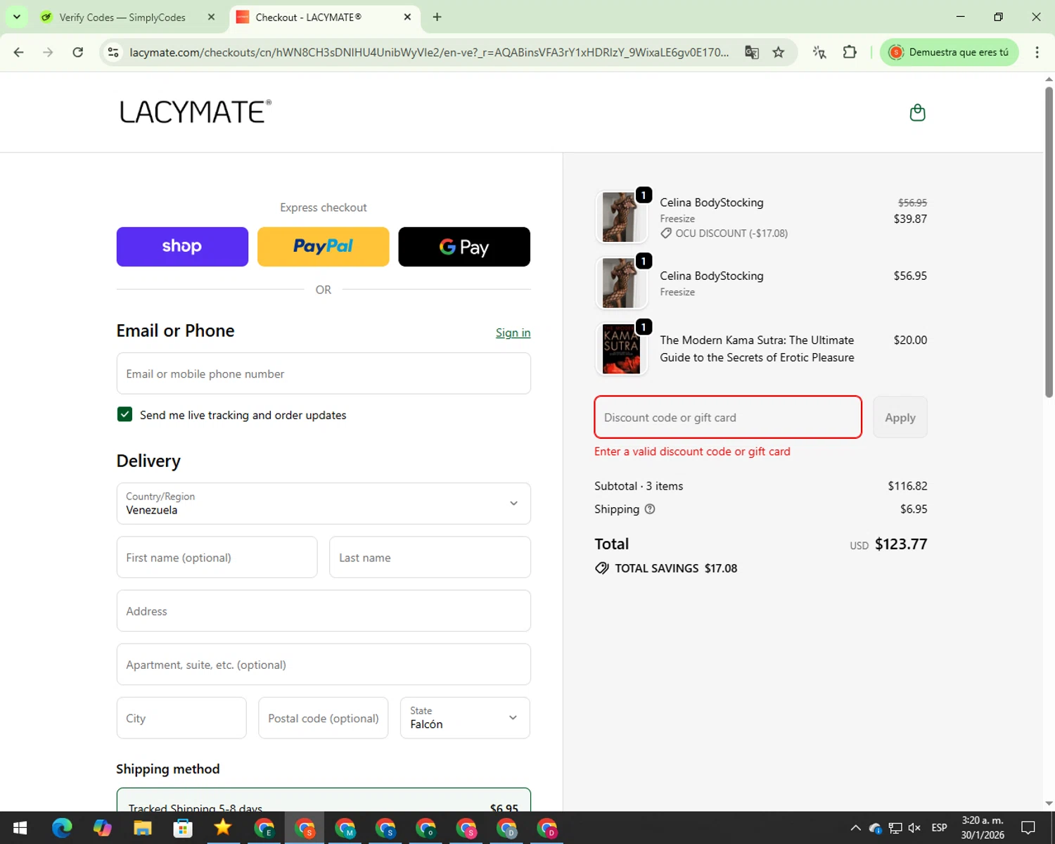 WeGo promo code screenshot showing code WEGOFAMILY applied at WeGo checkout page. Uploaded by SimplyCodes community member 00000056 on Jan 30, 2026