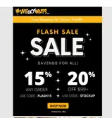 FLASH15 coupon verification screenshot