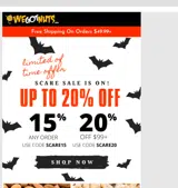 scare15 coupon verification screenshot
