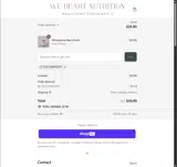 We Heart Nutrition coupon verification screenshot