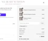 We Heart Nutrition coupon verification screenshot