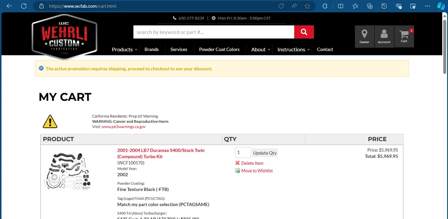 Wehrli checkout page showing Wehrli promo code box | Screenshot taken by SimplyCodes community member on Jul 21, 2024
