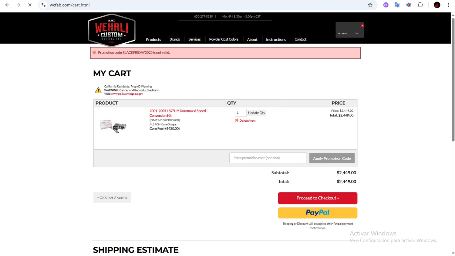 Wehrli promo code screenshot showing code BLACKFRIDAY2025 applied at Wehrli checkout page. Uploaded by SimplyCodes community member Francisco01 on Dec 19, 2025