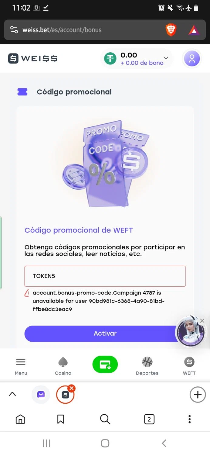 Weiss checkout page showing Weiss promo code box | Screenshot taken by SimplyCodes community member on Oct 11, 2023