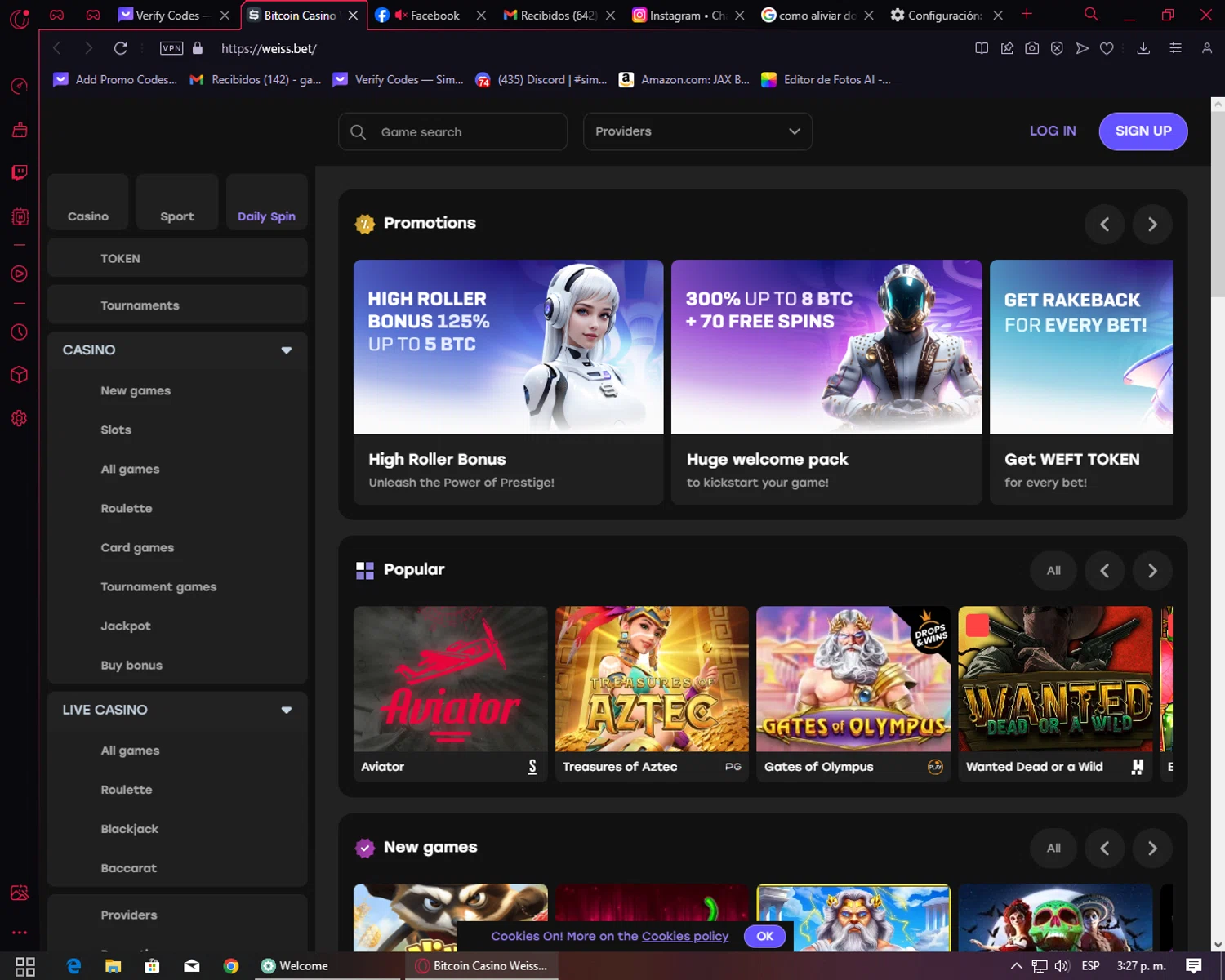 Weiss checkout page showing Weiss promo code box | Screenshot taken by SimplyCodes community member on Nov 22, 2023