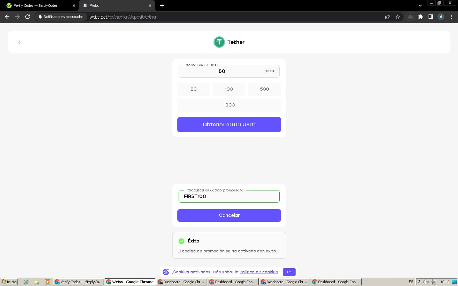 Weiss checkout page showing Weiss promo code box | Screenshot taken by SimplyCodes community member on Aug 22, 2024
