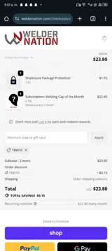 TBW10 coupon verification screenshot