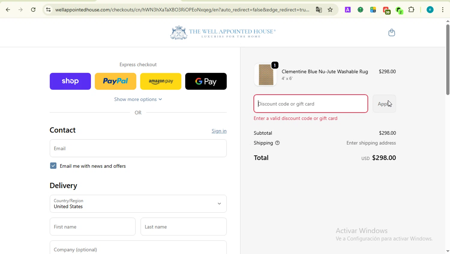 Well Appointed House promo code screenshot showing code SUMMER20 applied at Well Appointed House checkout page. Uploaded by SimplyCodes community member LOVECOUPON on Oct 3, 2025