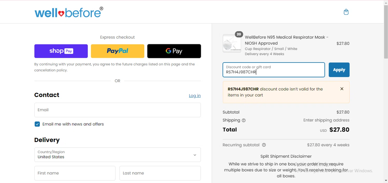 how to use Wellbefore coupons