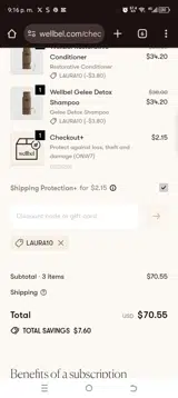 LAURA10 coupon verification screenshot