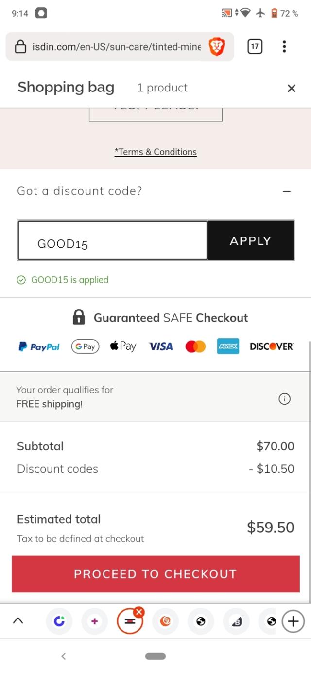 Well+Good checkout page showing Well+Good promo code box | Screenshot taken by SimplyCodes community member on Dec 17, 2022