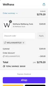 WELLHANARITE20 coupon verification screenshot