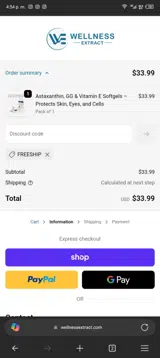 FREESHIP coupon verification screenshot