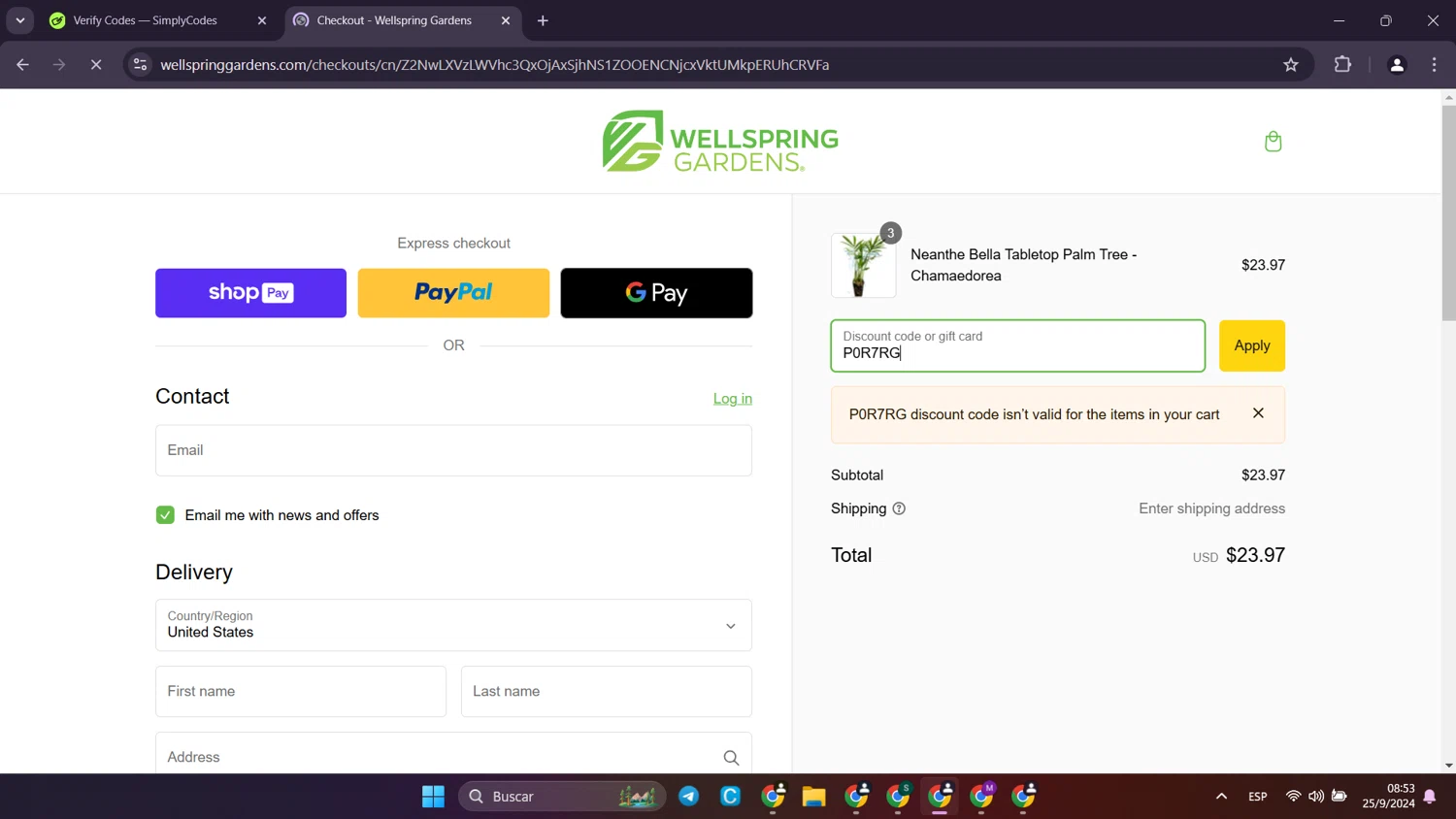 how to use Wellspring Gardens coupons