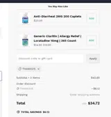 THANKS15 coupon verification screenshot