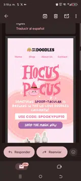 Spookypup10 coupon verification screenshot