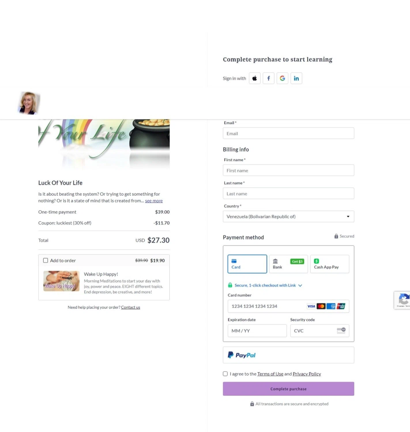 Wendi.com promo code screenshot showing code LUCKIEST applied at Wendi.com checkout page. Uploaded by SimplyCodes community member Tragedy on Dec 28, 2024