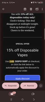 West Coast Vape Supply coupon verification screenshot