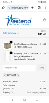 NEWCUST coupon verification screenshot