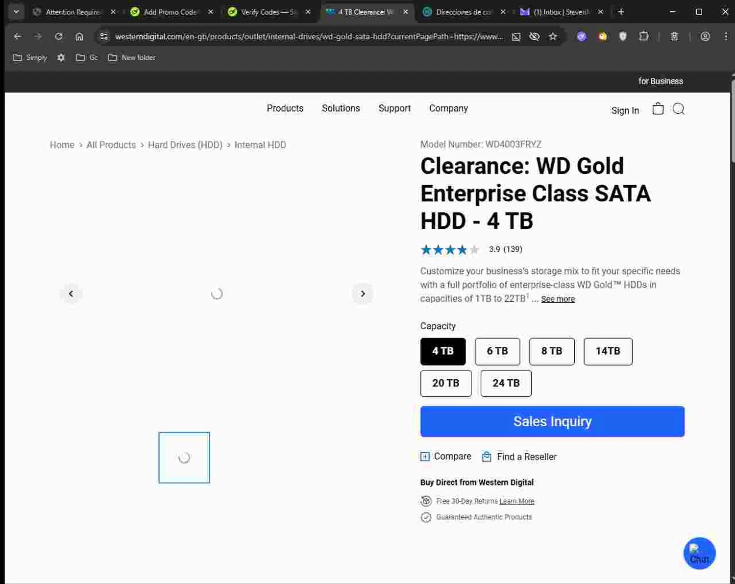 Western Digital UK discount code screenshot showing code MORE4LESS applied at Western Digital UK checkout page. Uploaded by SimplyCodes community member Deadpool on Dec 3, 2025
