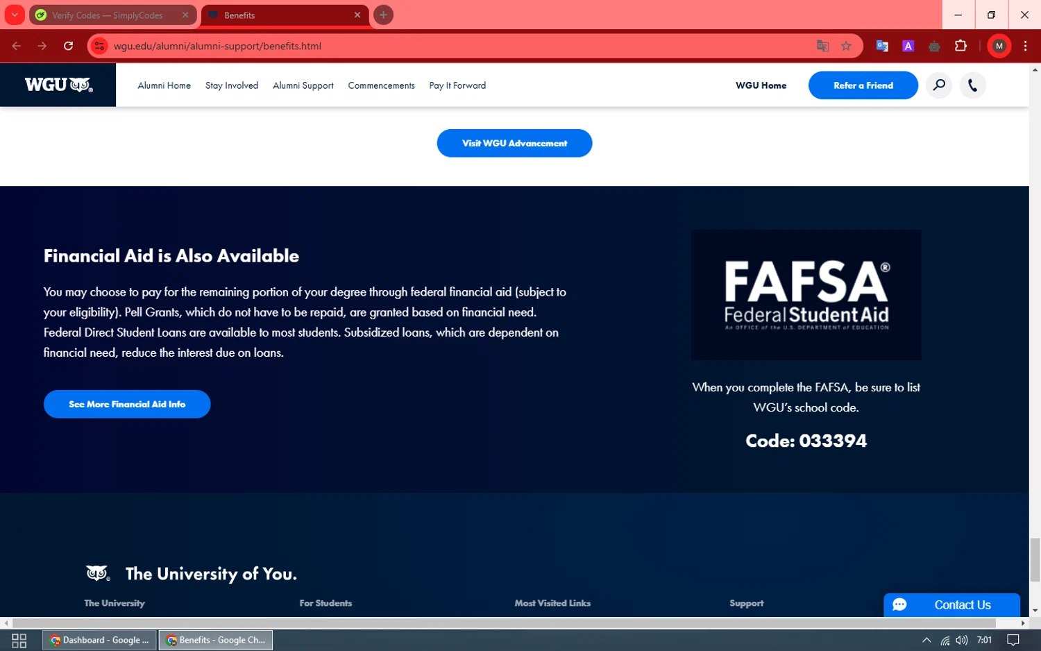 Western Governors University checkout page showing Western Governors University promo code box | Screenshot taken by SimplyCodes community member on Nov 8, 2024