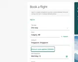WestJet coupon verification screenshot