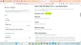 WestJet coupon verification screenshot
