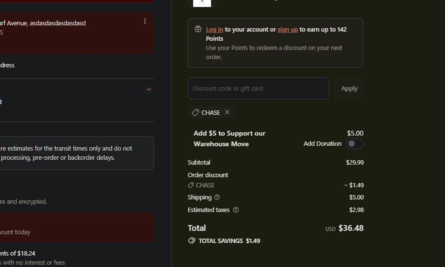 Westminister Bookstore promo code screenshot showing code CHASE applied at Westminister Bookstore checkout page. Uploaded by SimplyCodes community member PedroNavaja on Feb 14, 2026