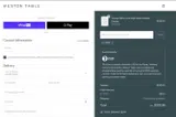 Weston Table coupon verification screenshot