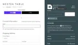 Weston Table coupon verification screenshot