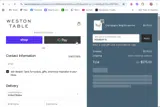 Weston Table coupon verification screenshot