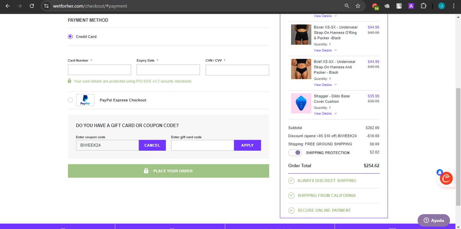 where to use Wi Spa promo code box