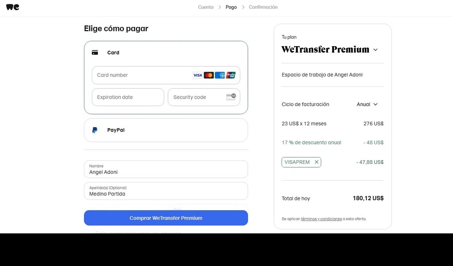 how to use WeTransfer coupons