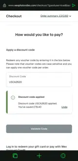 USCA2620 coupon verification screenshot