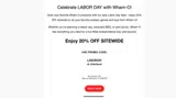 LABORDAY coupon verification screenshot