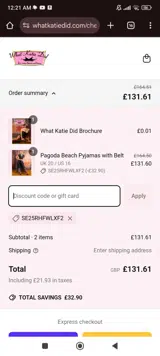 SE25RHFWLXF2 coupon verification screenshot