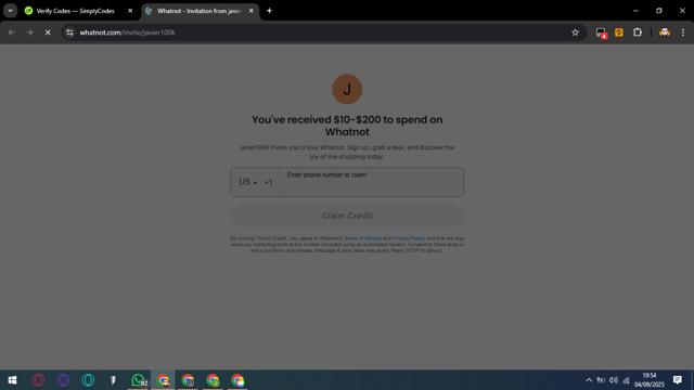 Whatnot checkout page showing Whatnot promo code box | Screenshot taken by SimplyCodes community member on Sep 4, 2025