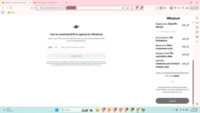 Whatnot checkout page showing Whatnot promo code box | Screenshot taken by SimplyCodes community member on Sep 11, 2025
