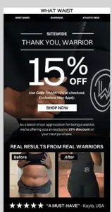 thankyou coupon verification screenshot