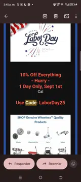 LaborDay25 coupon verification screenshot