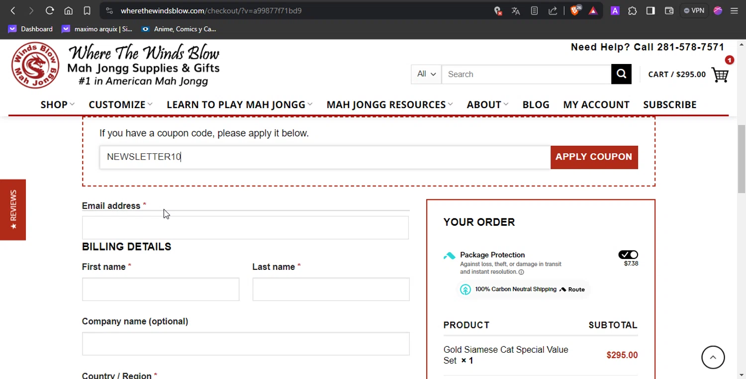where to use Where the Winds Blow promo code box