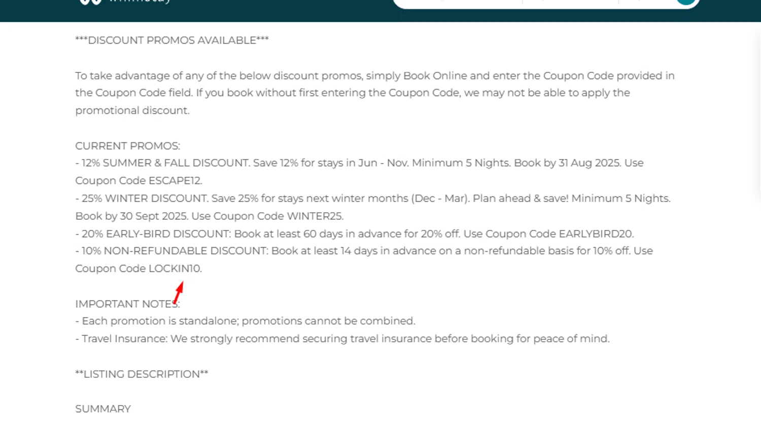 Whimstay promo code screenshot showing code LOCKIN10 applied at Whimstay checkout page. Uploaded by SimplyCodes community member carlosrivero on Oct 23, 2025