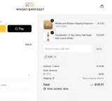 Whisky and Whiskey coupon verification screenshot