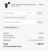 West Michigan Whitecaps coupon verification screenshot