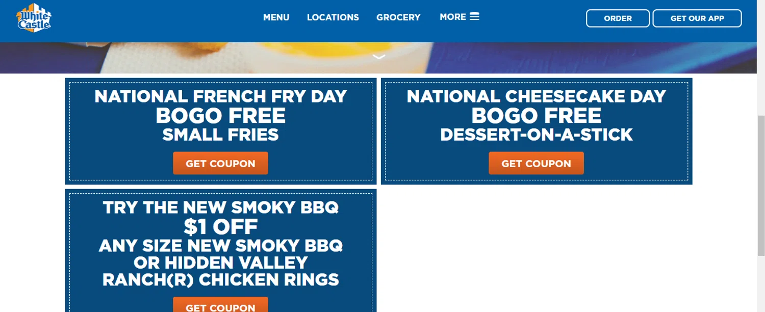 White Castle Promo Codes & Black Friday 2024 Deals 2 Off