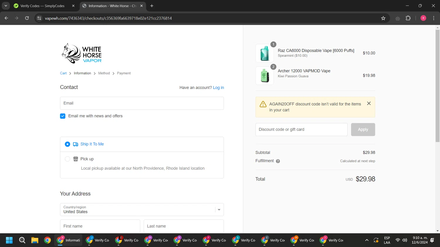 White Horse Vapor Discount Codes 20 Off September 2024