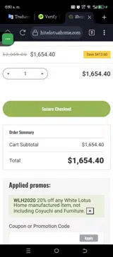 WLH2020 coupon verification screenshot